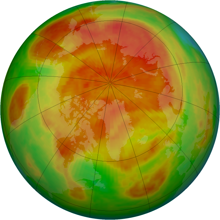 Arctic ozone map for 24 April 2003